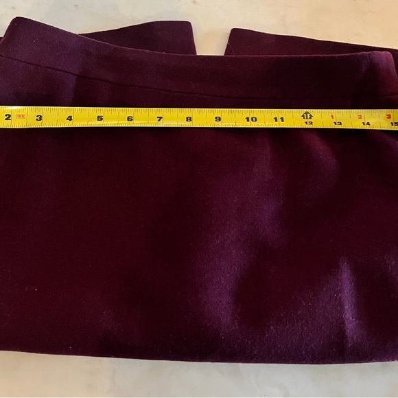 J. Crew Burgundy Wool Pencil Skirt Size 2 - Picture 3 of 4
